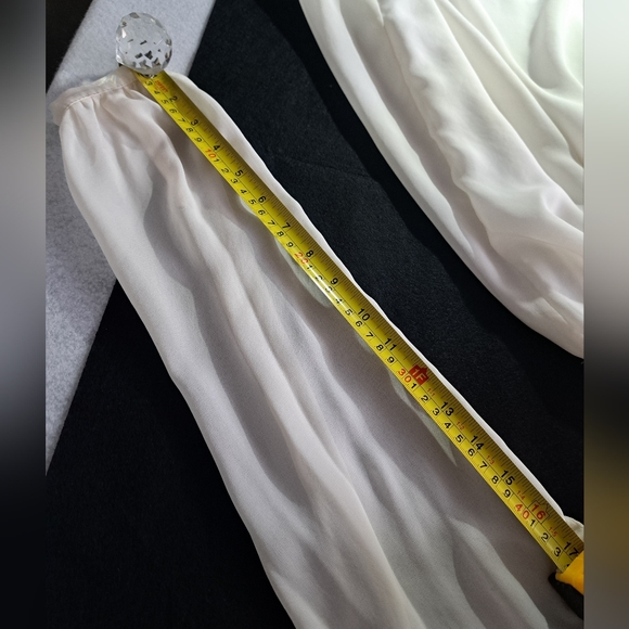 Topshop Cream V-neck Overlay Dress - Picture 5 of 6